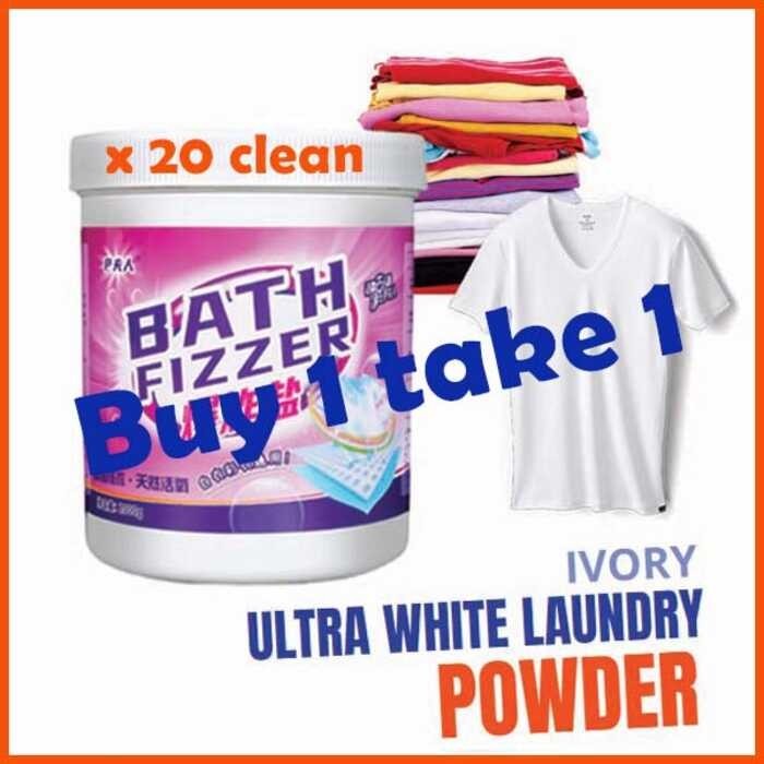 IVORY Ultra White Laundry Powder Detergent BATH FIZZER Washing Clean