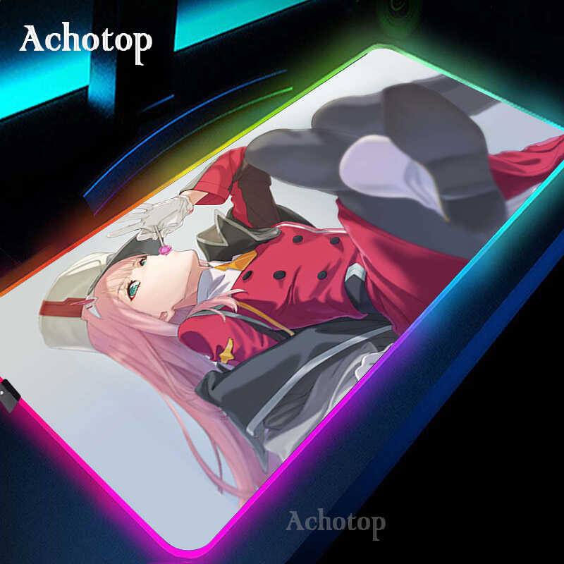 Zero Two Darling In The Franxx LED Light Mousepad RGB Keyboard Cover ...