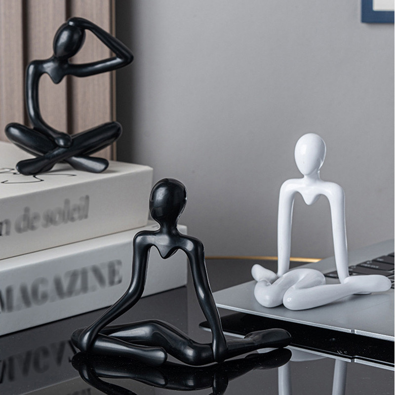 Mini Thinker Statue Creative Desktop Ornaments Birthday Gift Supplies ...