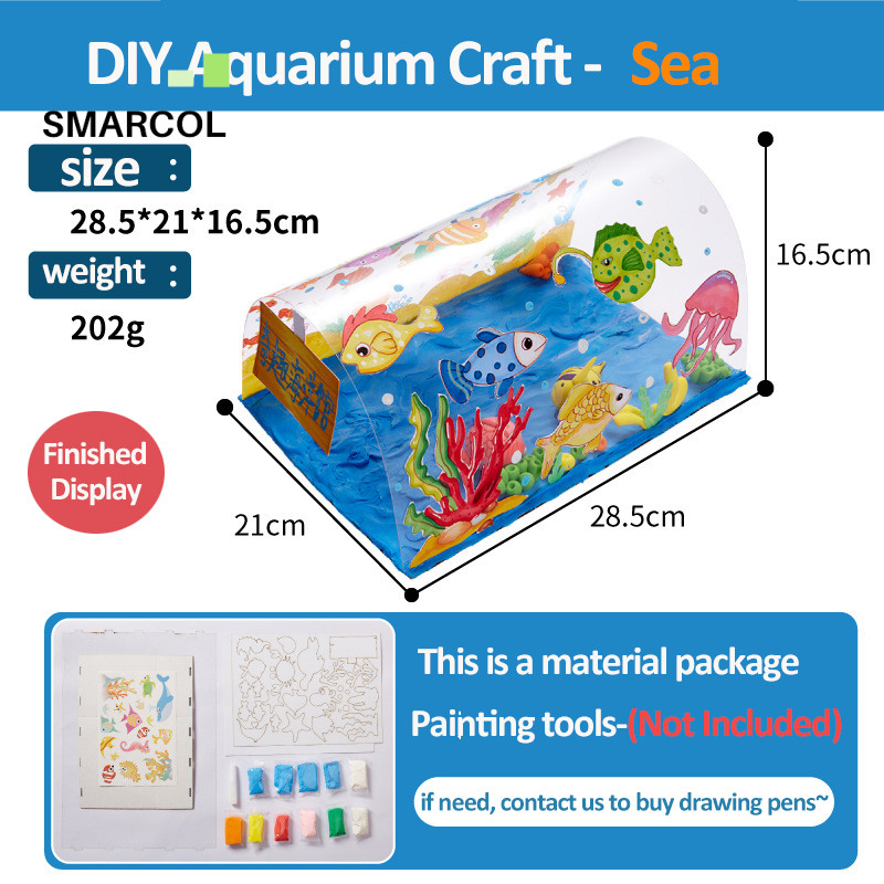 DIY Clay Ocean Creatures Toy Air Dry Clay Kit with Materials for Kids ...