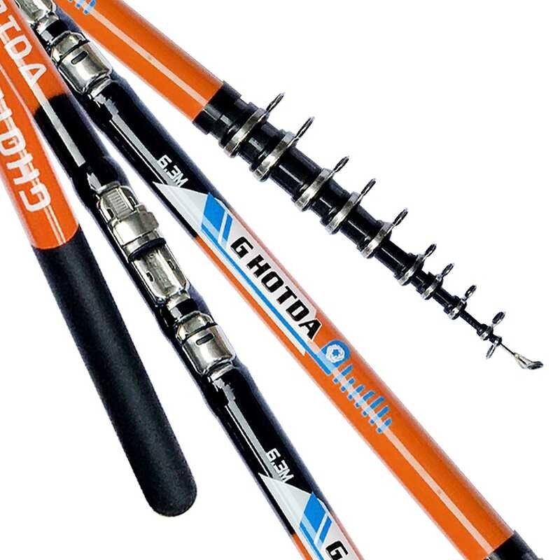 Telescopic Rock Fishing Rod, Carbon Fishing Rod, 2.7m/3.6m/4.5m/5.4m/6 ...