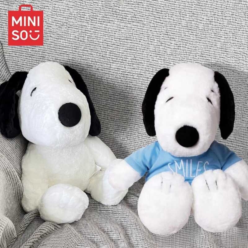 Miniso Snoopy Sitting Plush Doll Birthday Party Series Pillow 