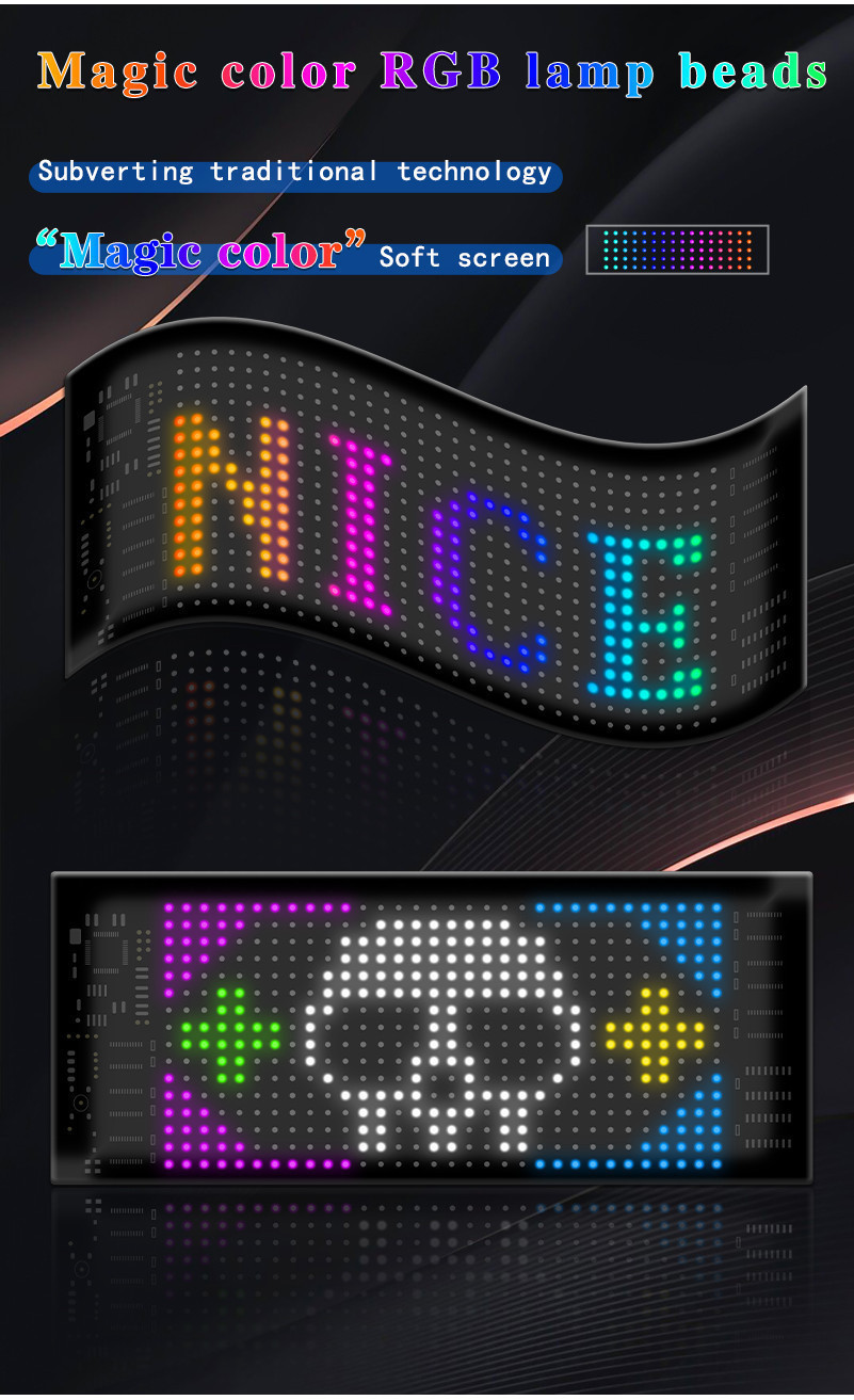 Multilingual APP Programmable DIY Scrolling Advertising Sign LED Car ...