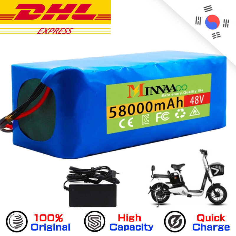 Dhl Ship 48v 100ah 1000w 13s3p Xt60 Lithium Ion Battery Pack 100ah For 546v E Bike Electric 6474