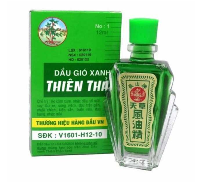 Thien Thao Medicated Oil 12ml, Cold, Cough, Headache, Dizziness ...