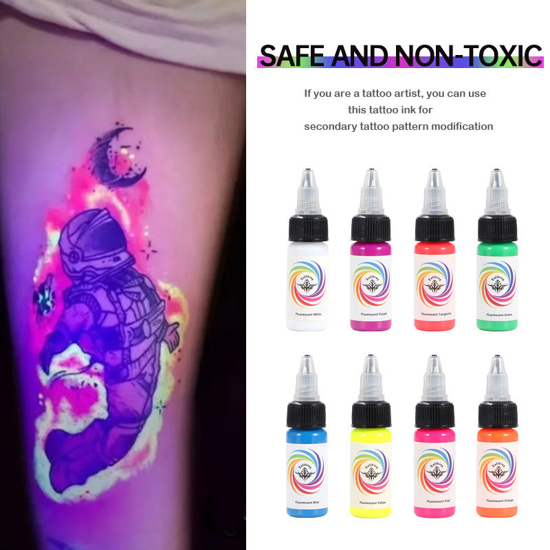 15ML Professional Fluorescent Tattoo Inks Permanent Makeup Body Easy ...