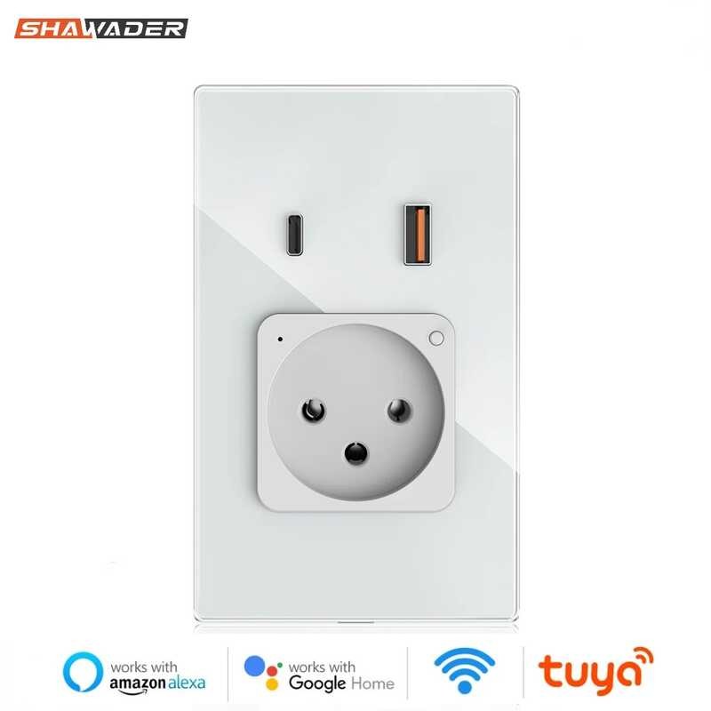 Shawader Israel Smart Wall Socket USB Plug Outlet Type-C PD 20W Fast ...