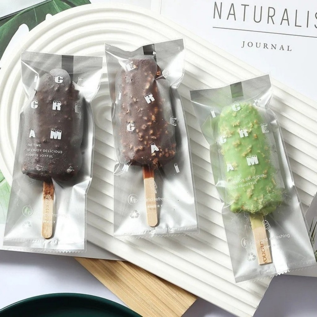 100pcs Graham Bar Packaging 8x19 Ice Cream Plastic Packaging for Gaham ...