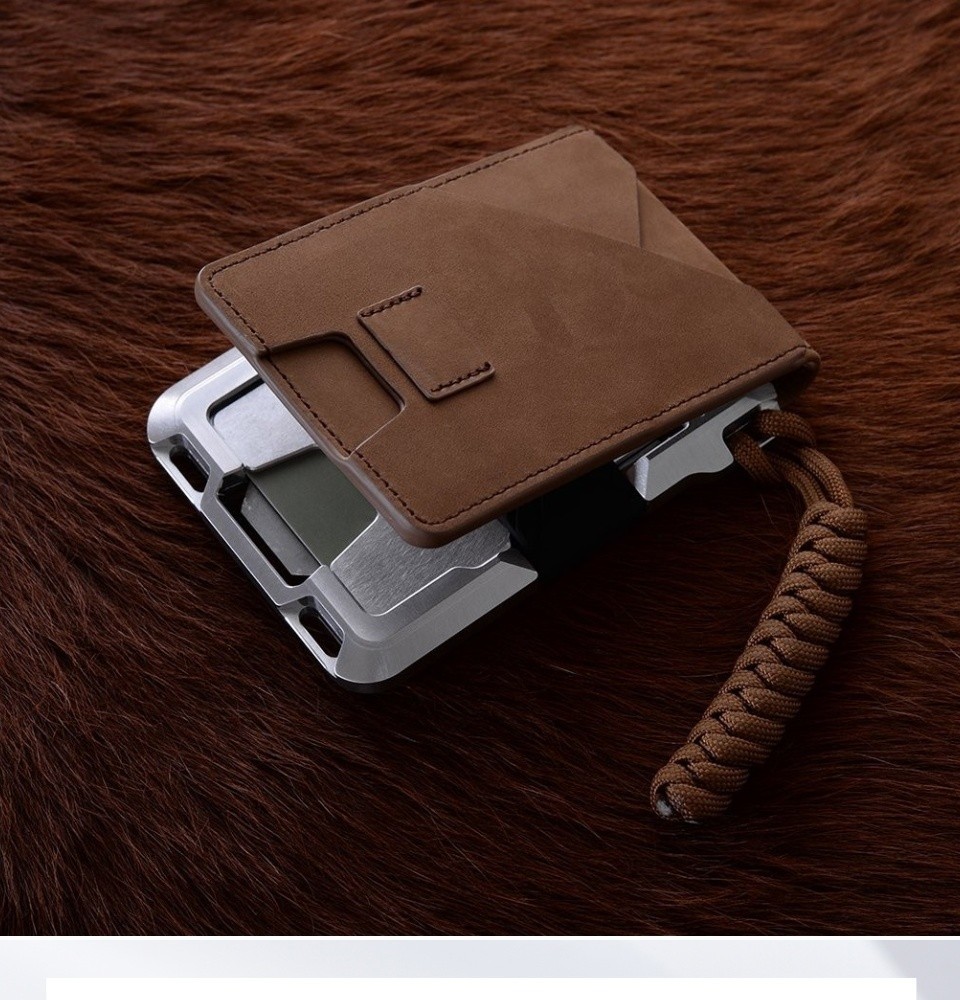 Tactical Wallet Top Grain Leather RFID Blocking Bifold Closure ...
