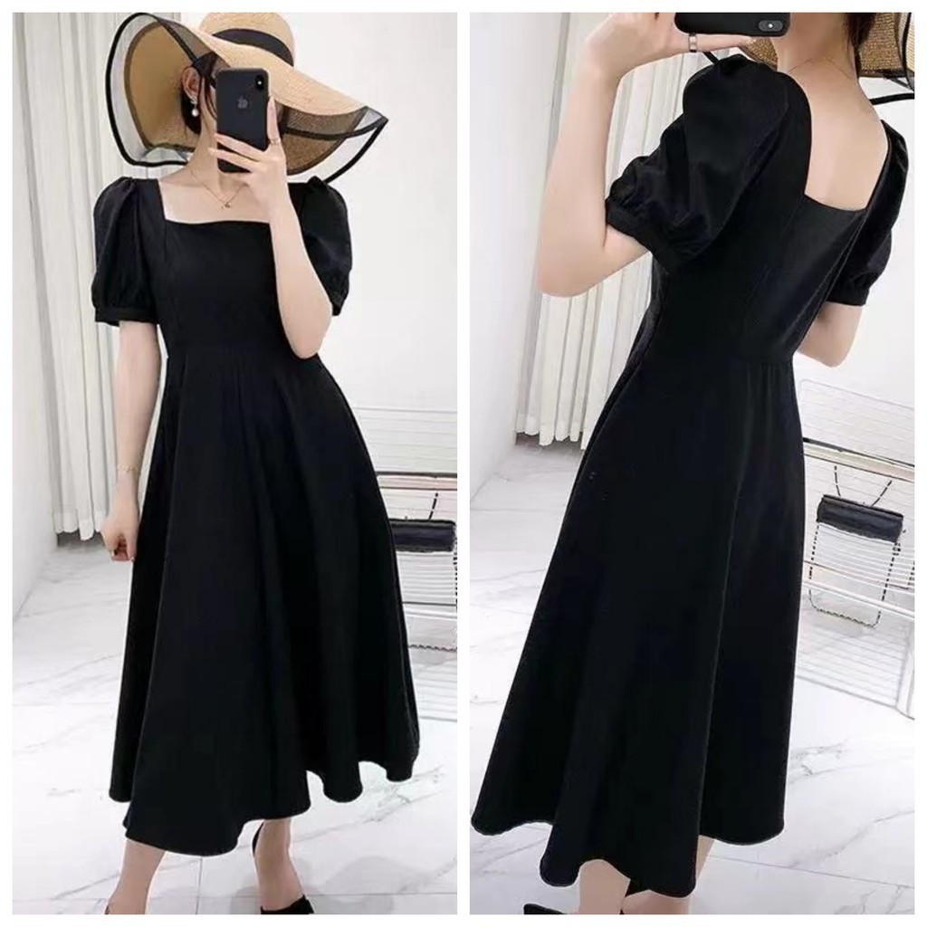 {Ship From Manila+COD}S-2XL Dress for Woman Elegant White Square Neck ...
