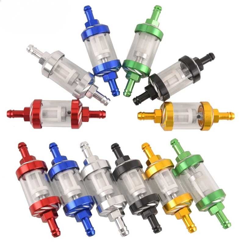 7Mm E CNC Aluminum Alloy Glass Motorcycle Gas Fuel Gasoline Oil Filter