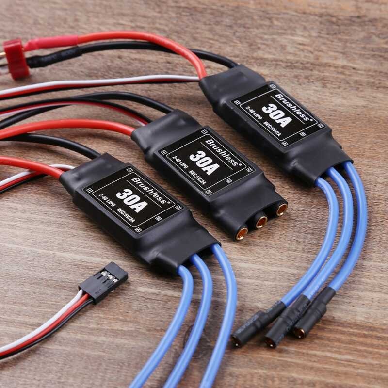 Contrôleur De Vitesse ESC Sans Balais 30A XXD + Testeur De Servo Pour Drones RC Et Multicoptères - Jaune