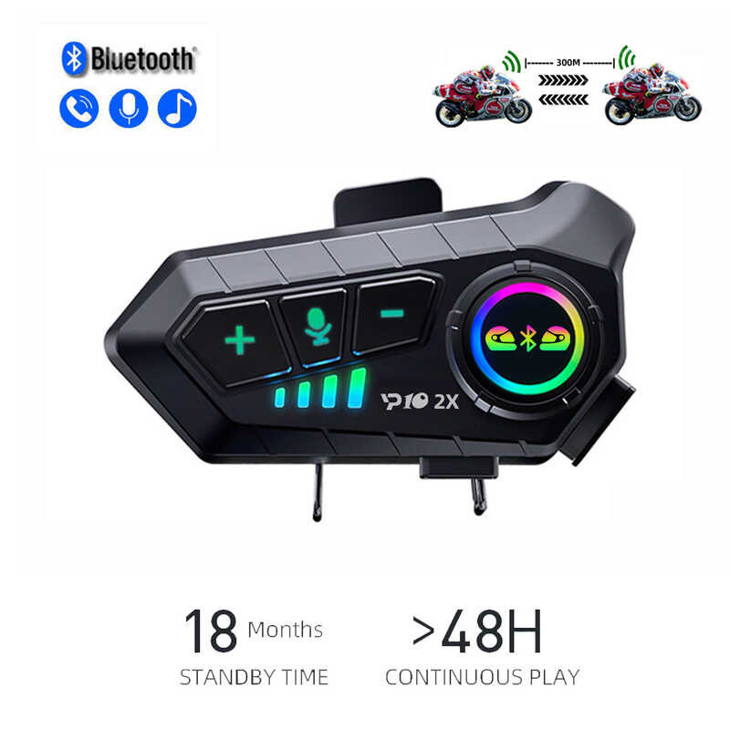 YP10 Bluetooth Moto Inter Wireless Motorcycle Helmet Headset 2000mAh Long Standby Tim