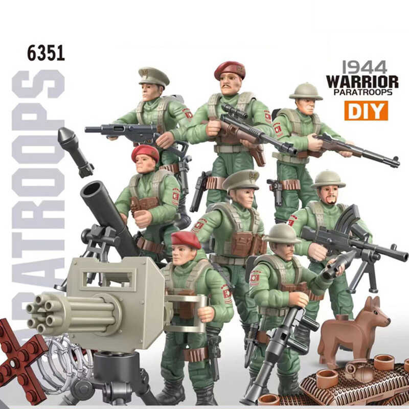 1:36 Scale World War Military Britain Paratroop Action Figure Mega ...