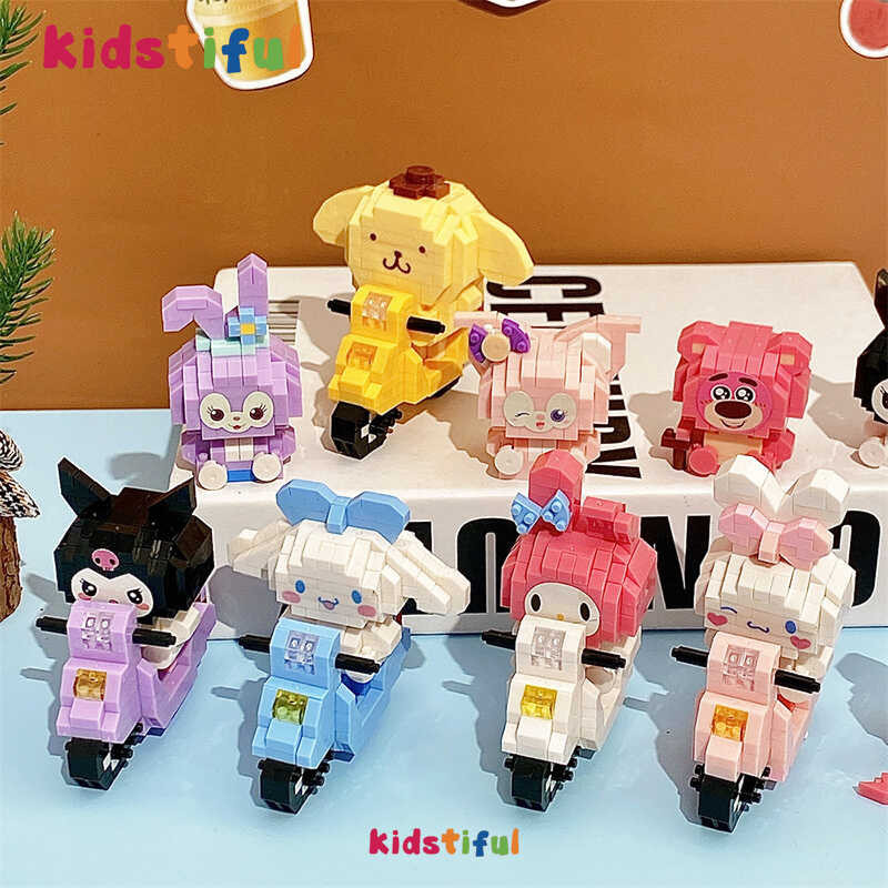 Cute Cartoon Sanrio Lego Melody Kuromi Building Blocks Toys Mini Bricks ...