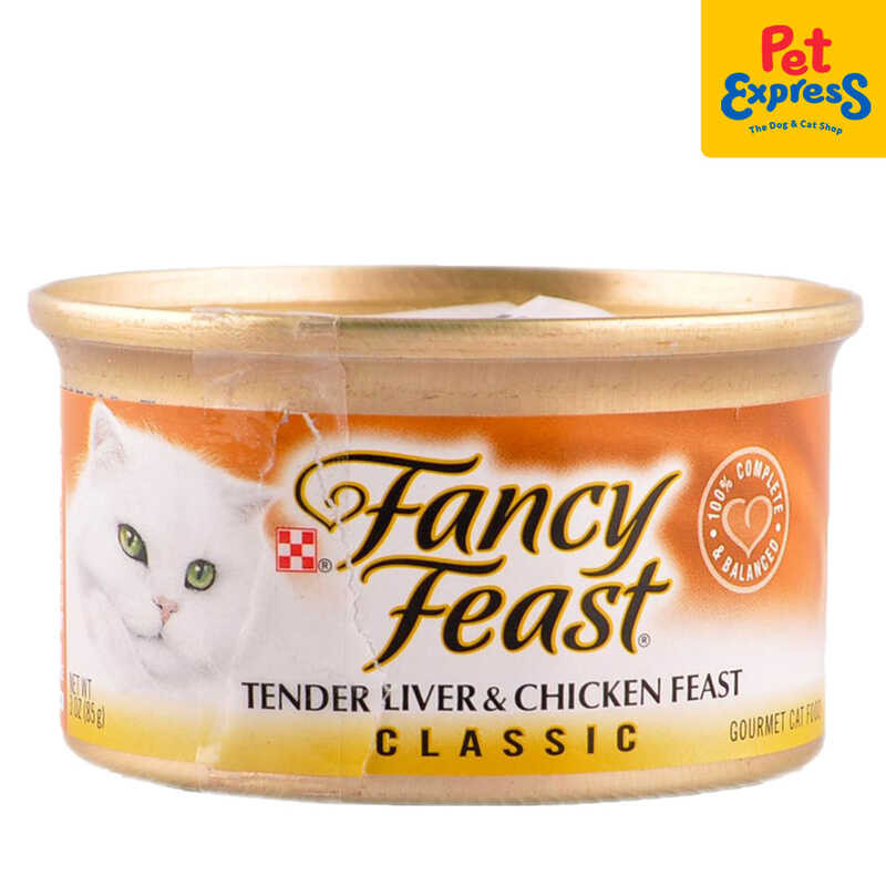 Fancy Feast Classic Liver and Chicken Wet Cat Food 85g (12 cans ...