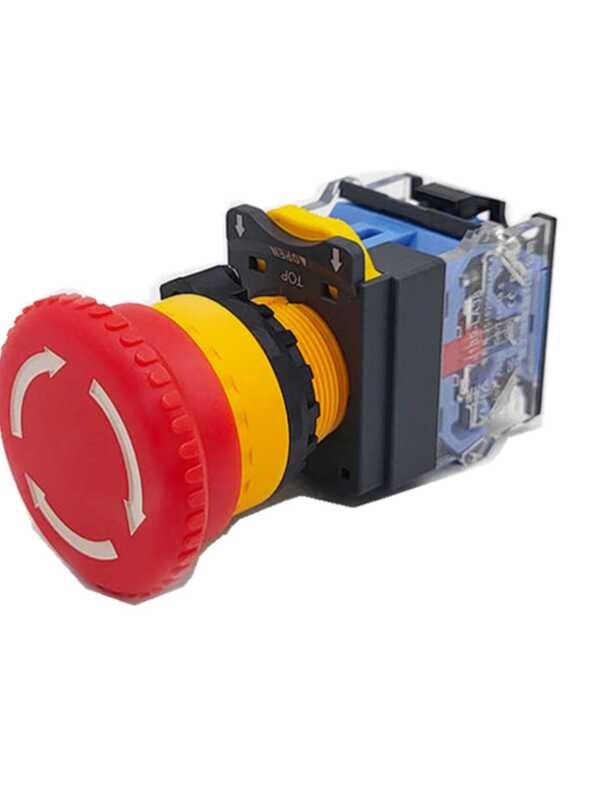 Emergency switch on one off emergency stop manual red button - key ...