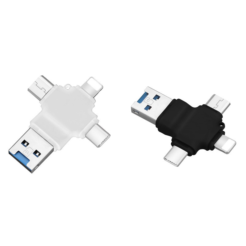 4 1 Flash Drive OTG External Storage Memory Stick Micro USB Type C Tf ...
