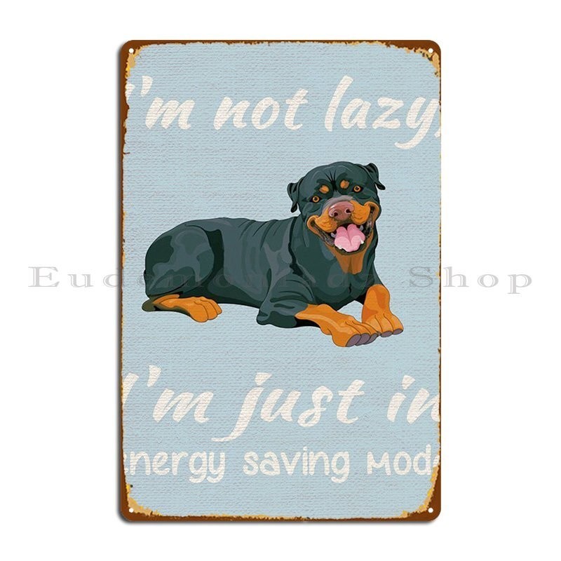 Rottweiler Art Metal Plaque Mural Wall Decor Kitchen Design Garage Tin ...