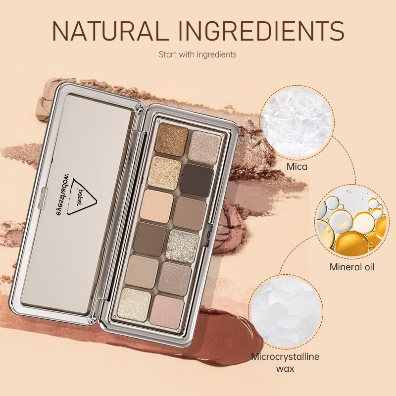 12 Color Portable Eyeshadow Palette Waterproof Pigmented Smoky Gothic ...