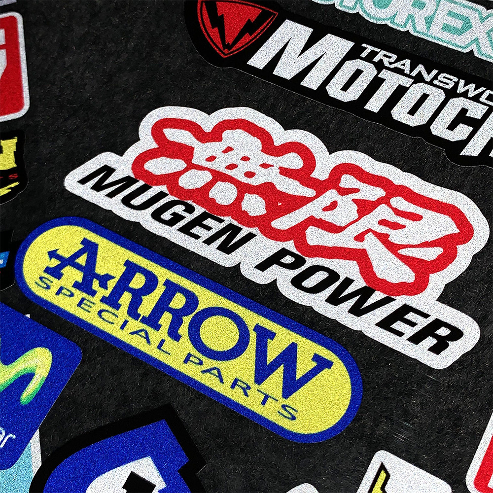 Motorcycle Reflectived Sticker Brand LOGO Racing Helmet Decal Vinyl ...