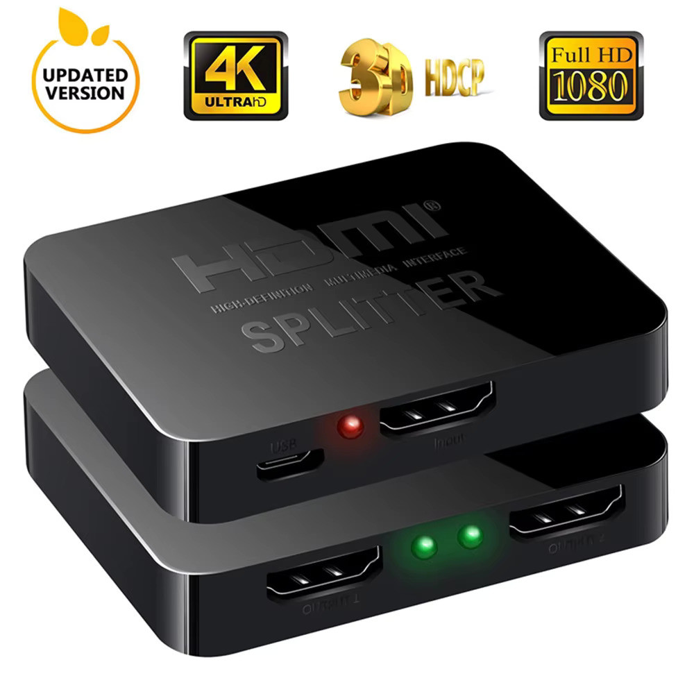 1x4 HDMI Splitter 1x2 4K HDMI Distributor Splitter 1 in 4 out Amplifier ...