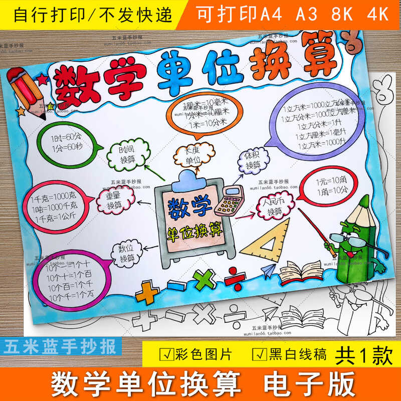 012 Primary school students' mathematical unit conversion mind map ...