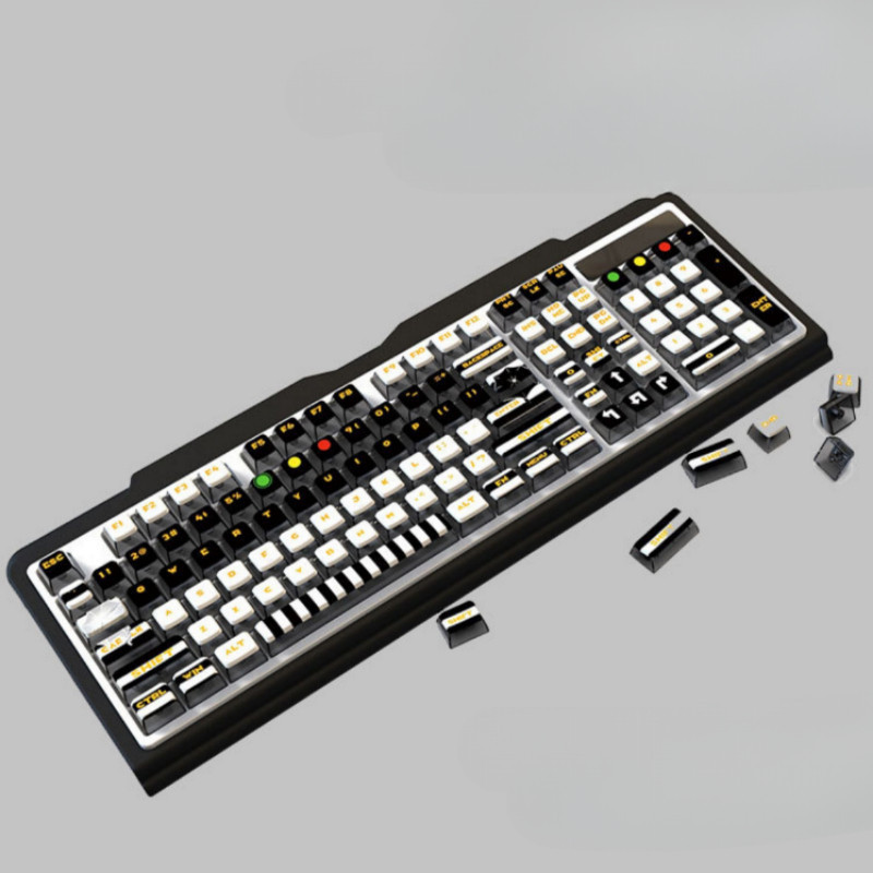 Zebra Crossing Theme Pudding Translucent Keycaps 116 Keys PBT Dye ...
