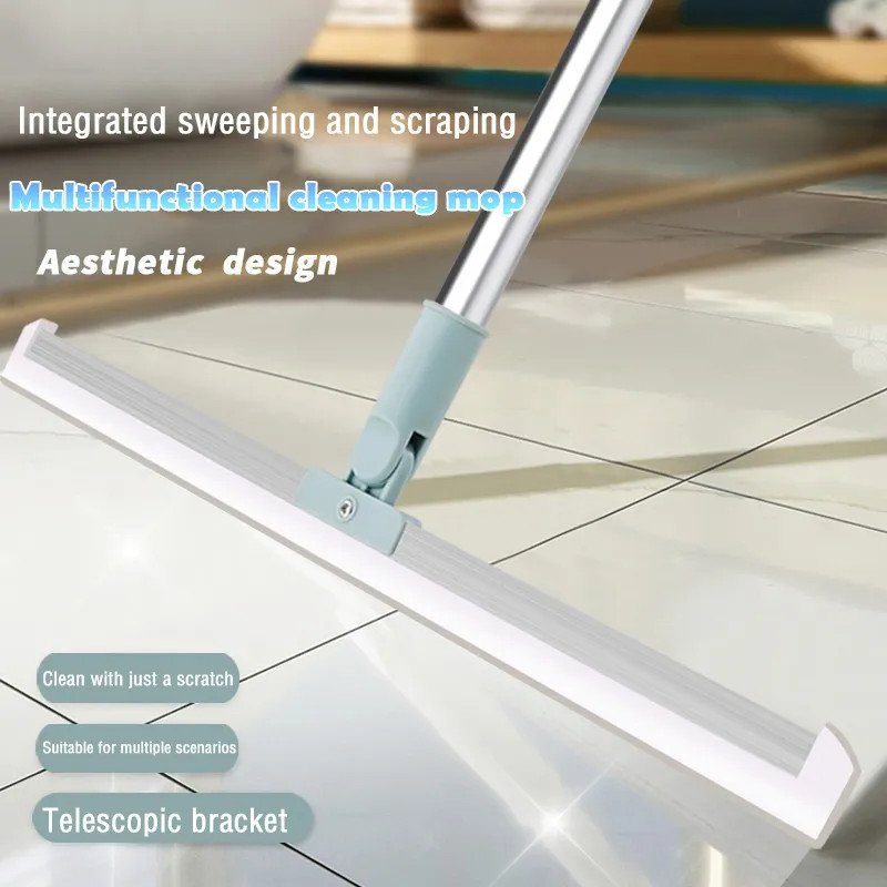 Glass Floor Wiper Rubber Blade Telescopic Rod Scrape Floor Window Wiper ...