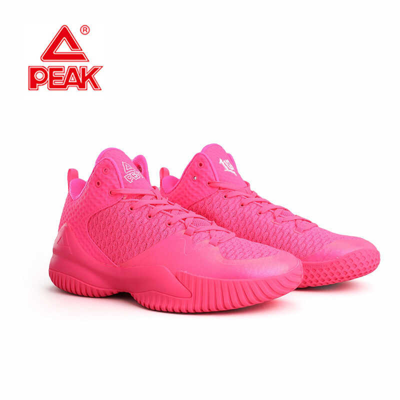 PEAK Lou Williams Street Master Men Basketball Shoes Sports Shoes Pink Sneakers Non slip Cushioning