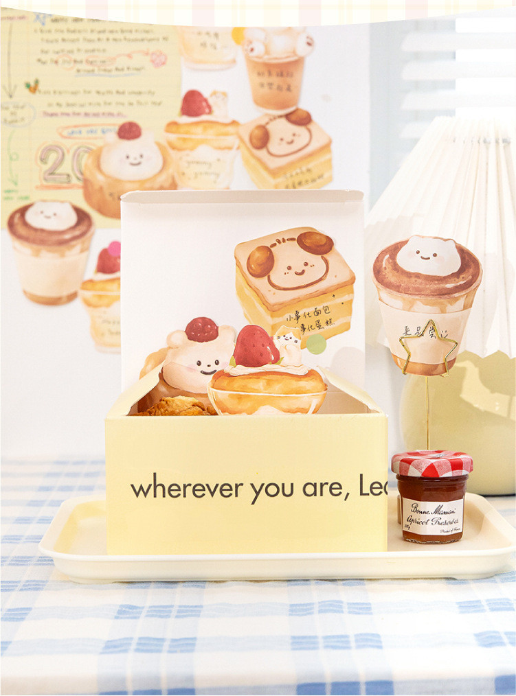 ENWEI 30 Pcs [Dessert Connoisseur Series] Kawaii Journal Sticky Notes ...
