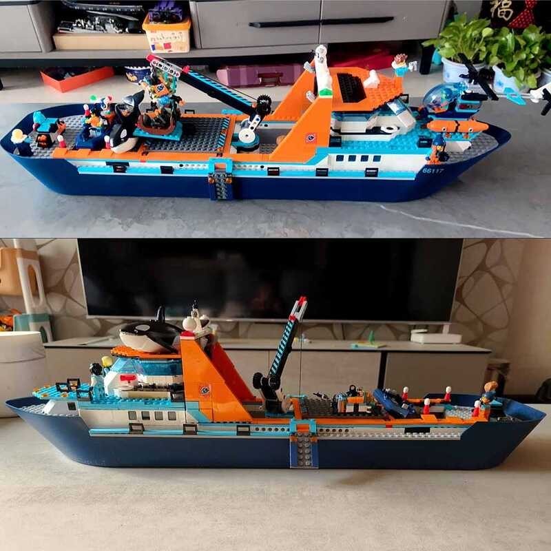 Arctic Explorer Ship Compatible 60368 Building Block Toys Floatable ...