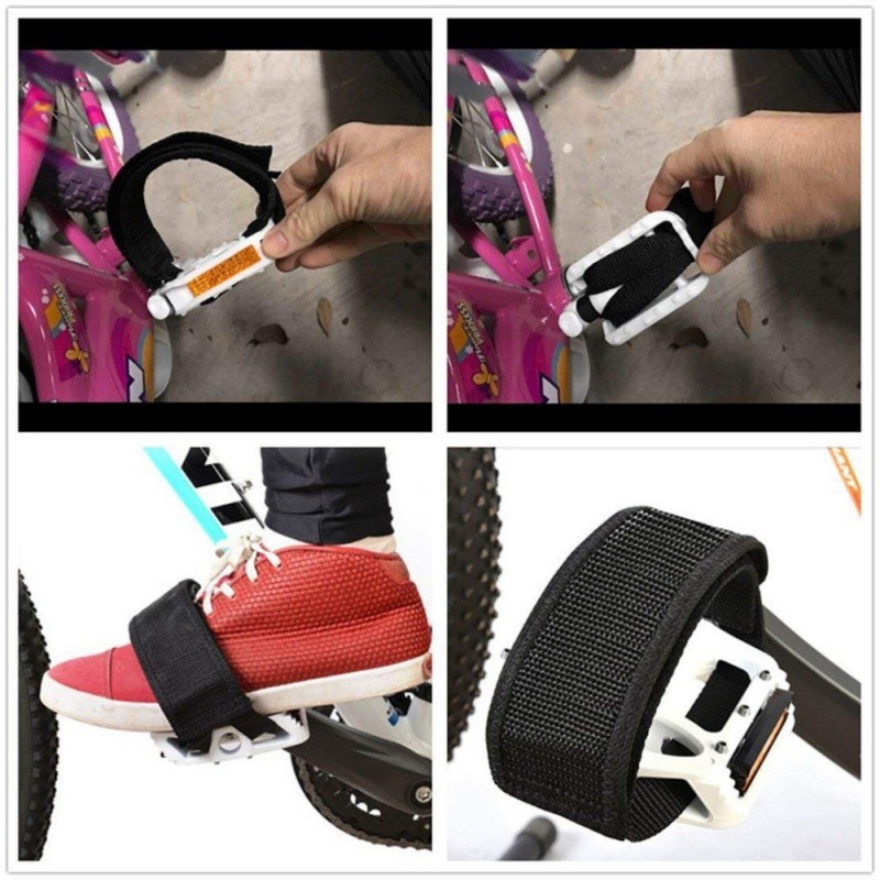 Oopsmark's Pedal Belt Toe Straps For Fixed Gear, Fixie, Single Speed Bikes And Bicycles (Black
