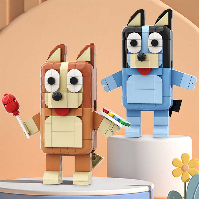 Bluey Family Doll Popular Cartoon Small Particle Building Blocks Hand ...