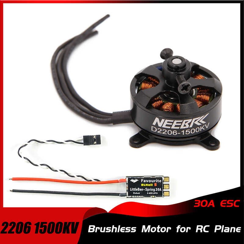 2206 1500kv Brushless Motor 2 3s Na May Littlebee 30a Esc Para Sa Rc Fpv Fixed Wing Drone