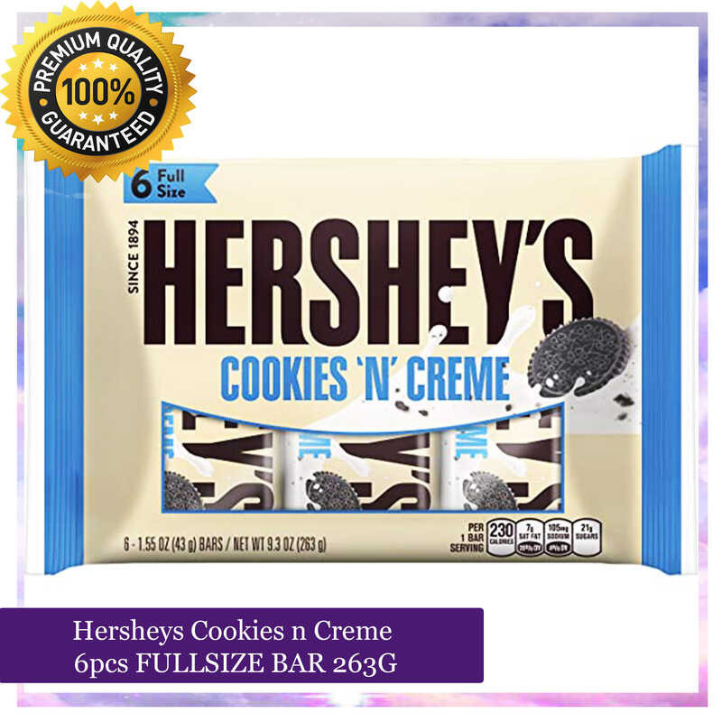 Hersheys cookies n creme 6 full size bar pack 263g | Shopee Philippines