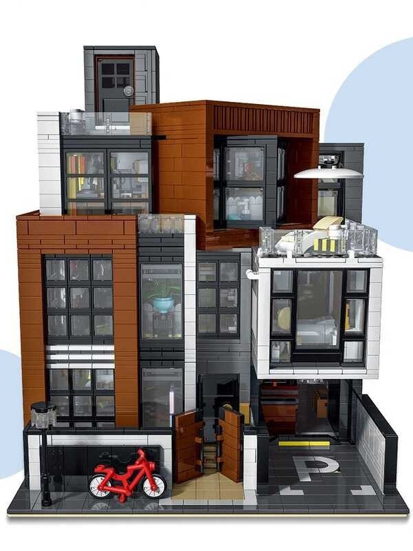 NEW Expert Ideas 3623PCS CUBE BROWN Modern Villa Building Blocks ...