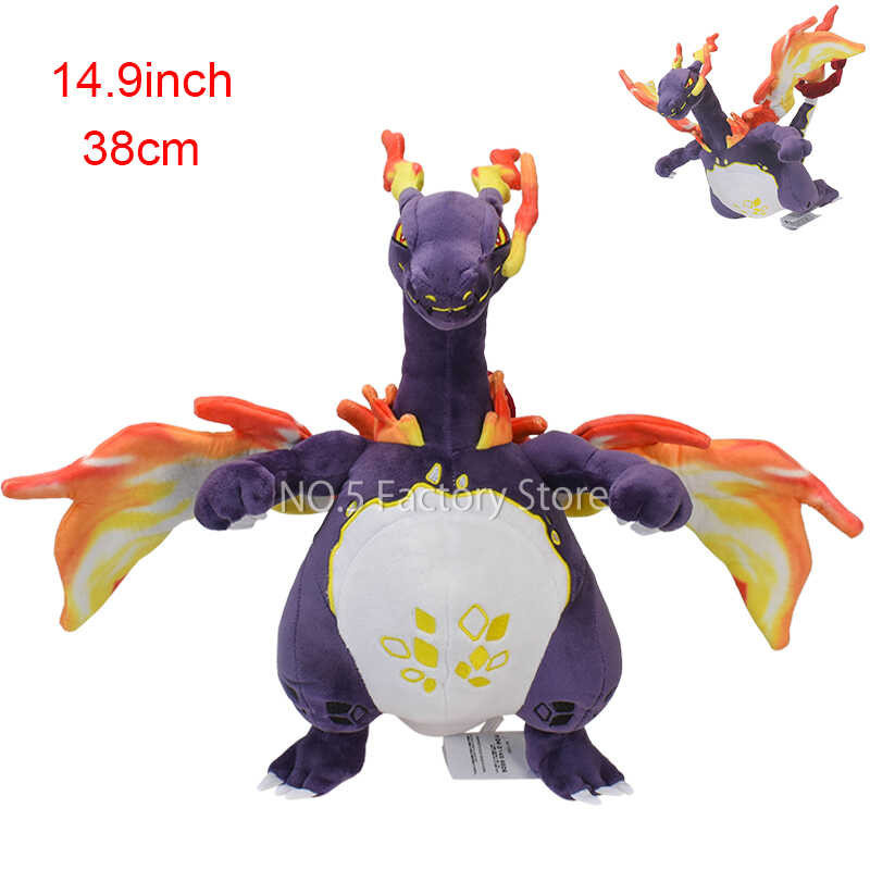 38Cm - Shiny Charizard VMAX Plush Toys Anime Figure Kawaii Charizard X ...