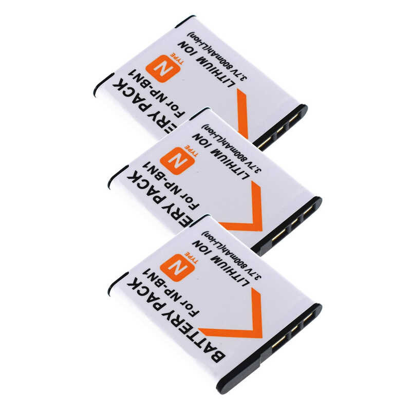 3X B Np-Bn1 Li-On Battery Para Sa Sony Cyber-Shot Camera Npbn1 N TYPE 2 ...