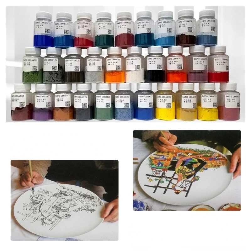 50g Pottery Underglaze Painting Pigment Powder DIY Hand-painted Glaze ...