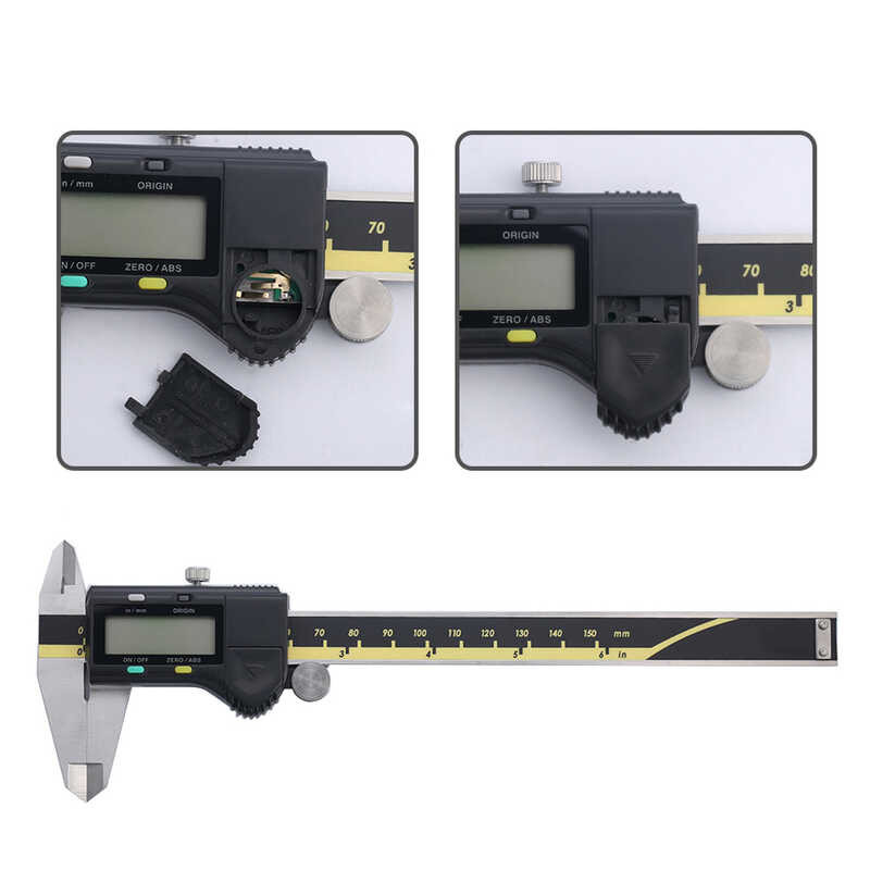LCD Display Digital Vernier Caliper Ruler Gauge Precise Measuring Tool ...