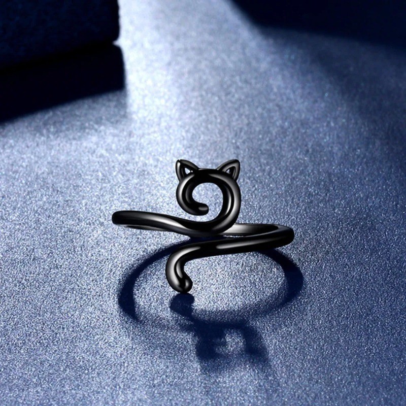 1pc Open Ring Adjustable Ring Cat's Ears Steamed Cat-ear Shaped Bread ...