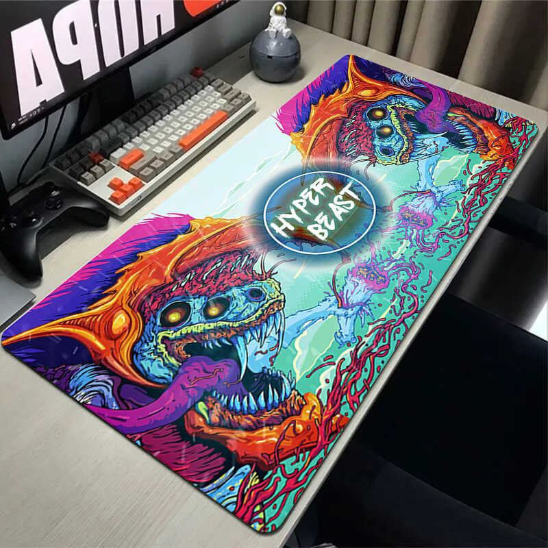 Hyper Beast Mouse Pad Animes Desk Mousepad Xxl Mause Deskpad Anime