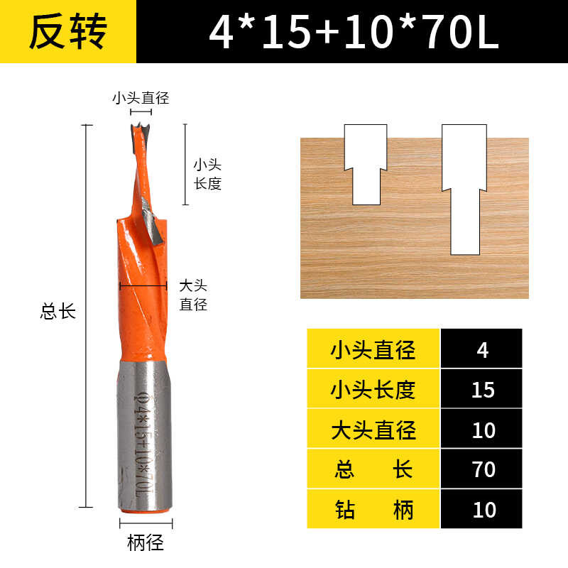 Step drilling side machine, two-level step cutting head, woodworking ...