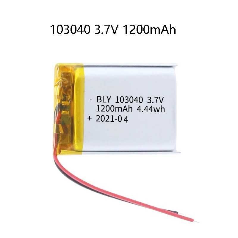 103040 3.7V 1200mAh Polymer Lithium Rechargeable Battery para sa GPS ...