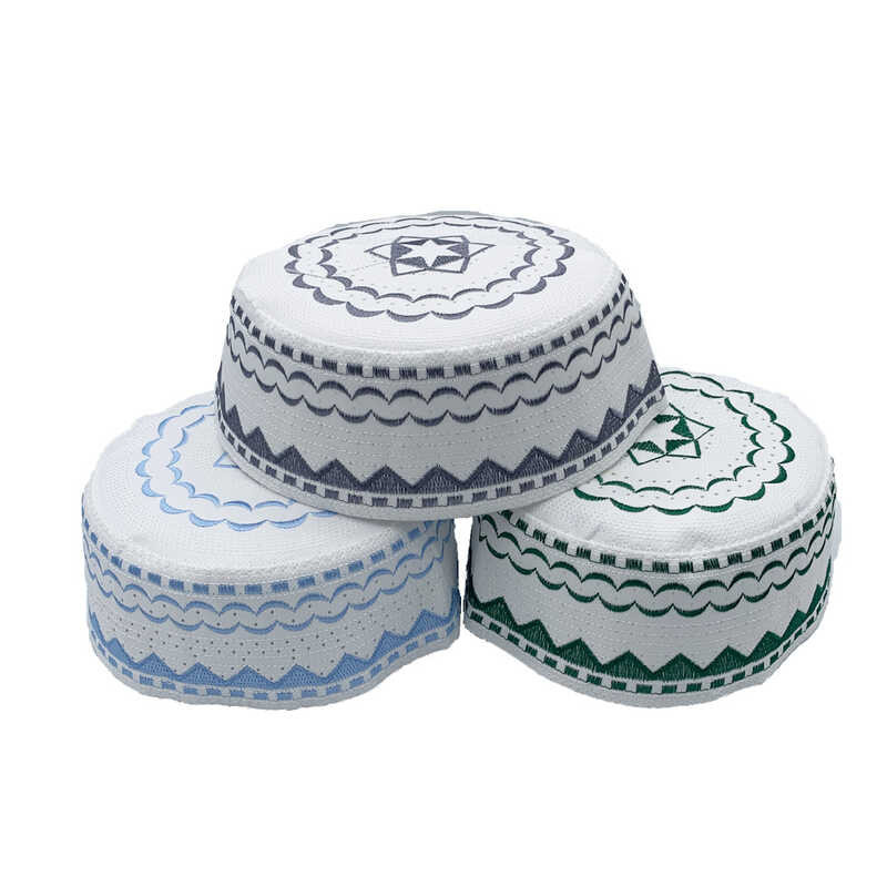 Arab Men Embroidery Mangyaring Magdasal Magsusumbrero Muslim Turban Man ...