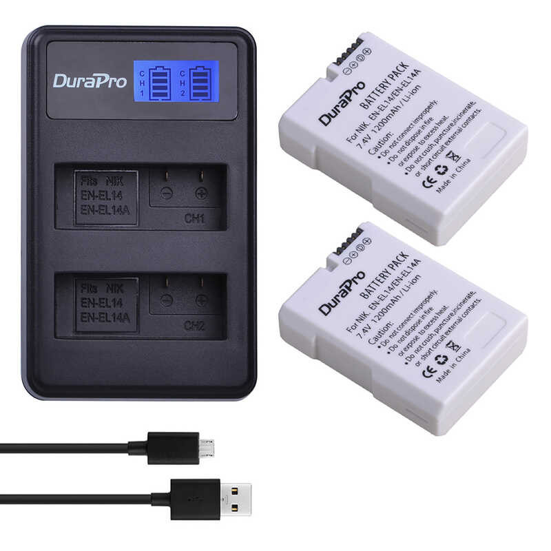 EN-EL14 EN-EL14a Bateria EN EL14 14A EL14a Battery +Charger para kay ...