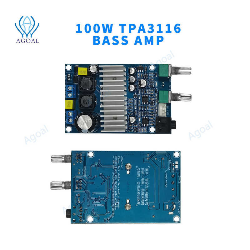 Tpa3116 Subwoofer Board Dc12-24V Amplifier Tpa3116d2 Audio Amplifiers ...