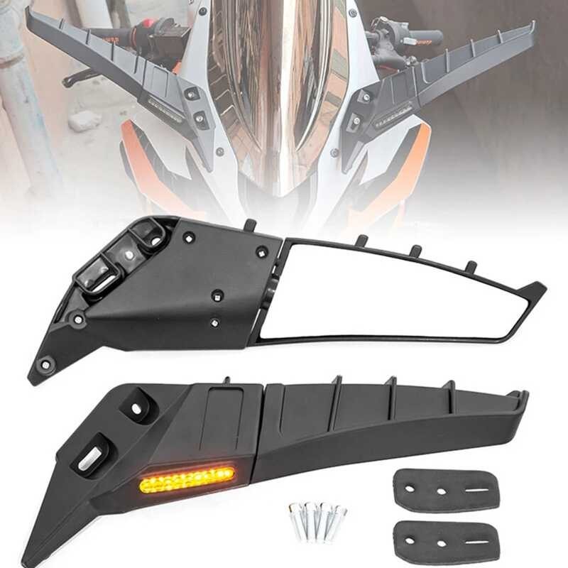 ATV Motorcycle Wing Rearview Replacement Adjustable Rotating Side ...