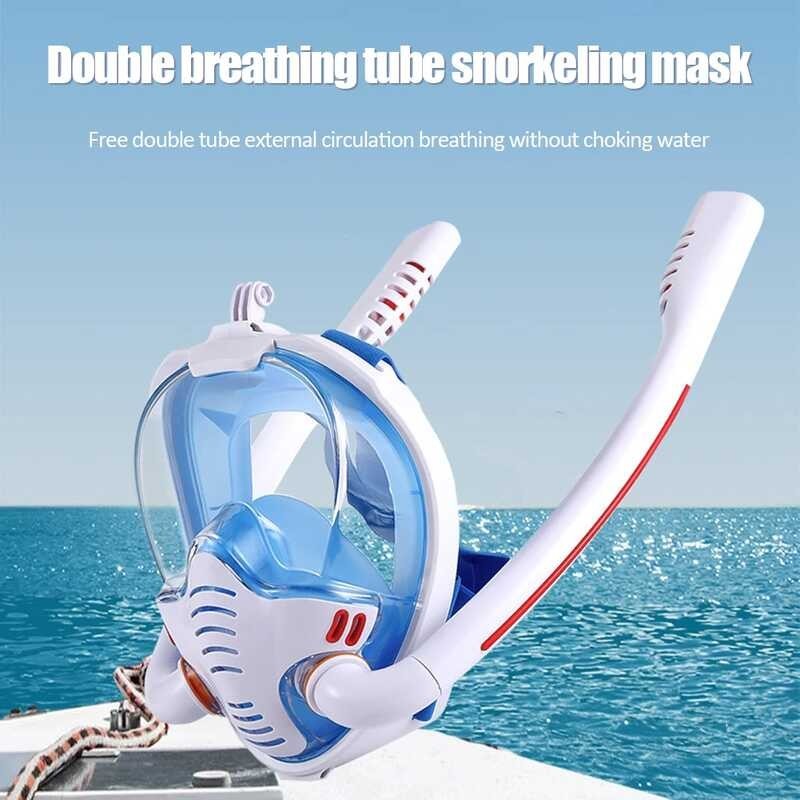 Pag-diving Full Scuba Goggles Face Mask Underwater Swimming Training 